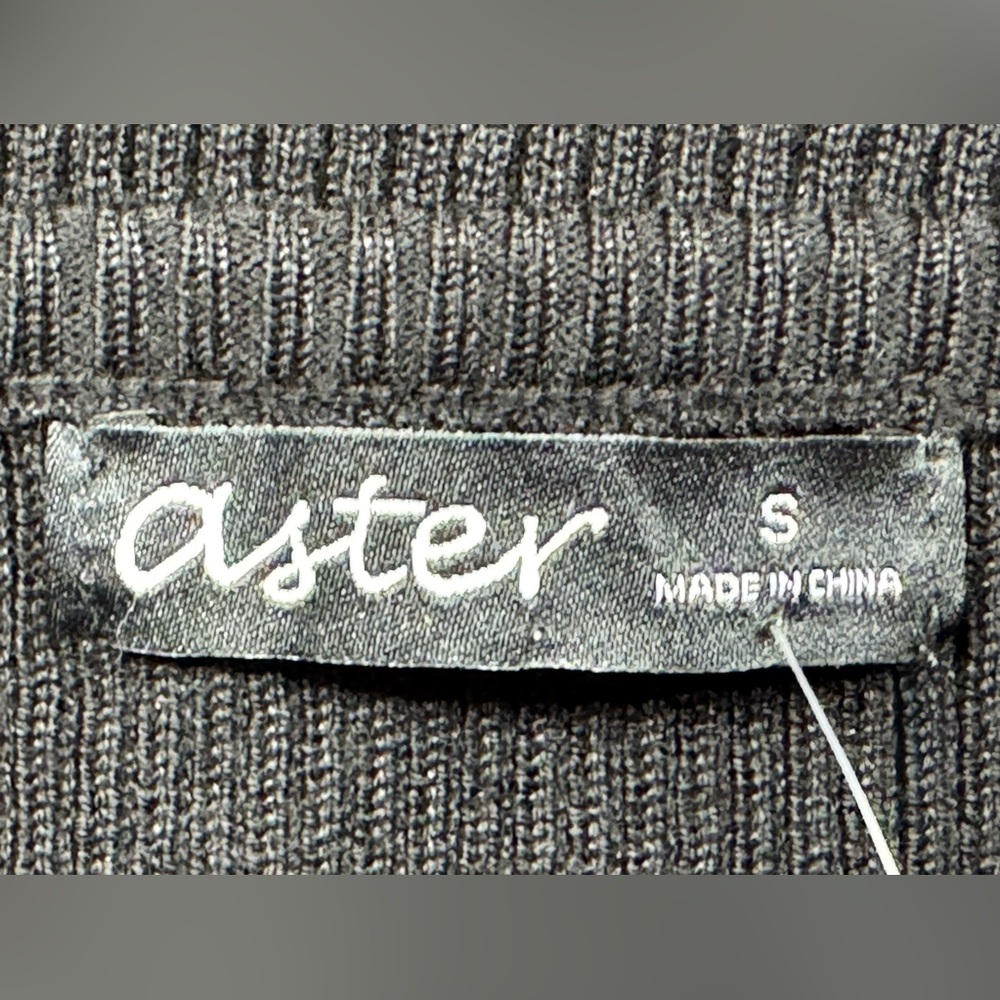 Aster Black Cropped Square Neck Drawstring Sweater - image 2